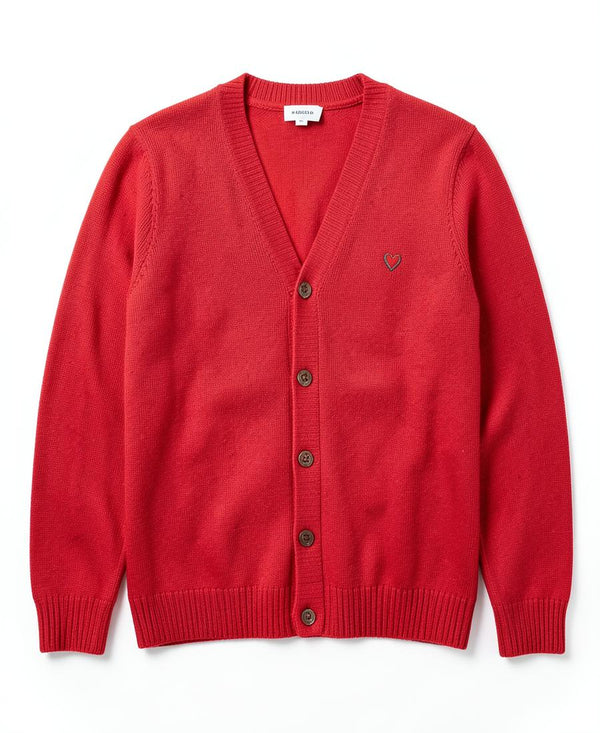Red Ami Paris heart cardigan