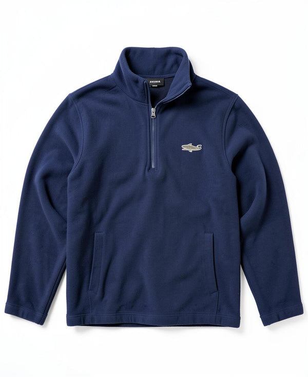 Navy Lacoste quarter-zip pullover