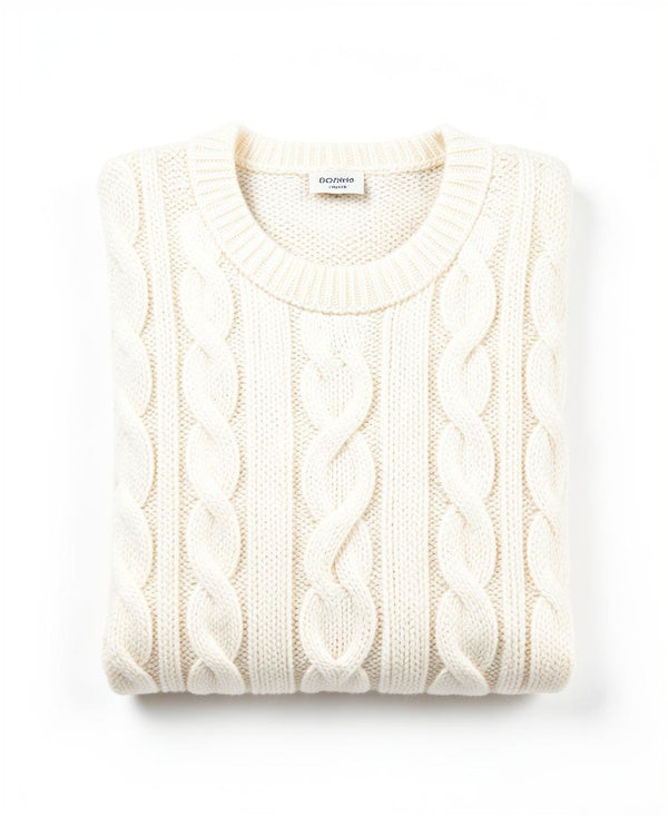 Cream Ralph Lauren cable-knit sweater